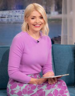 Holly Willoughby on the set of This Morning.