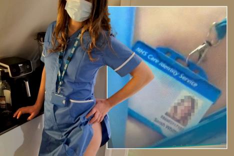 NHS nurse probed after posing for explicit pictures and filming sex tapes for OnlyFans in her uniform while at work