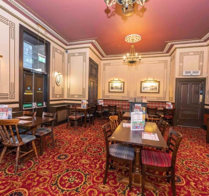Interior of The Archibald Simpson Wetherspoons pub.