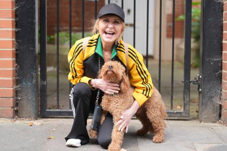 Lulu and her dog Fudge at the launch of Lulu's Mental Health Trust.