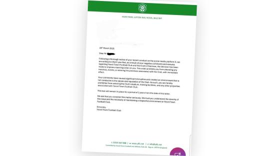 Former EFL team ban their OWN FANS from matches for criticising the club and chairman on social media