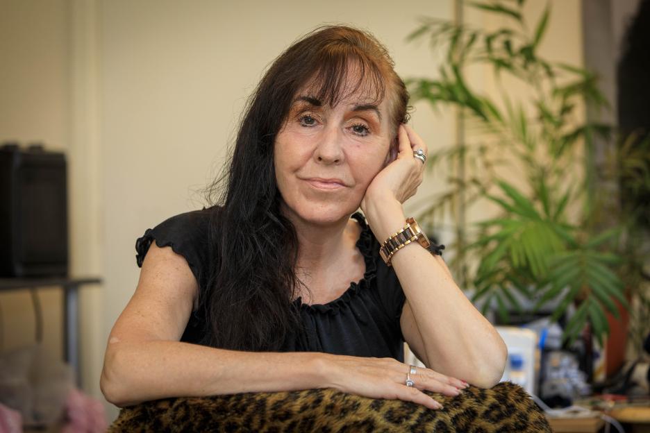 Sandra McKenzie, former pop star, in temporary accommodation in Oxford.