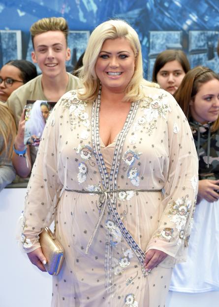 Gemma Collins smiles while attending the Valerian European premiere.