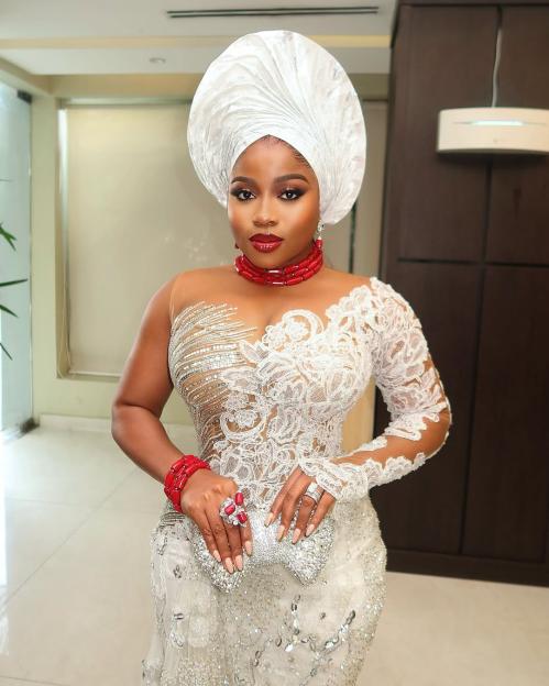 Veekee James Is Serving White Lace Perfection & We’re Taking Notes for Our Next Owambe