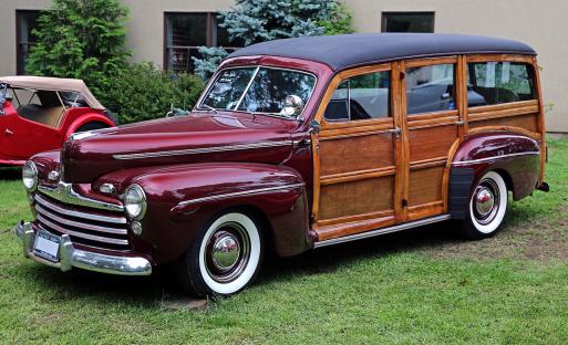 Ford Super Deluxe Woody station wagon.
