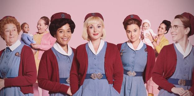 Collage of nurses from Call the Midwife.