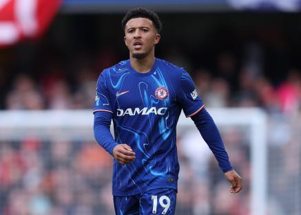 Jadon Sancho of Chelsea during a Premier League match.