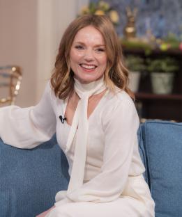 Geri Halliwell-Horner on a TV show.