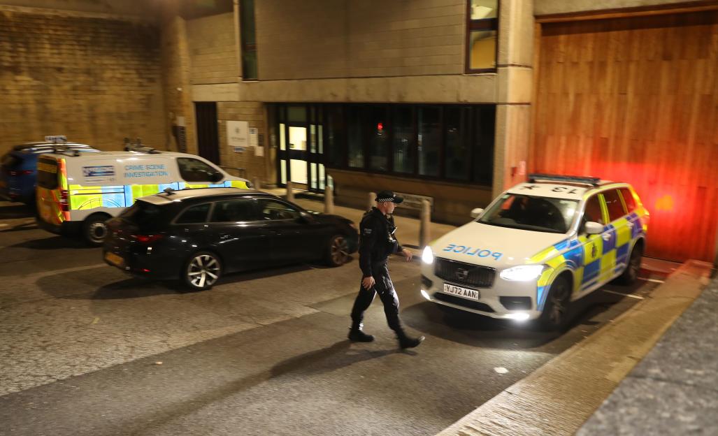Copyright Ben Lack Photography Ltd.West Yorkshire Police firearms officers outside HMP Wakefield where Ian Watkins was stabbed to death earlier today..Pic Ben Lack 07970 850611.£150 minimum use, irrespective of any previous use. £50 for internet use, irrespective of any previous use.
