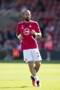 Steven Fletcher of Wrexham AFC during pre-match warm-up.