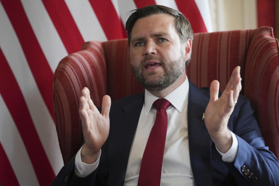 Vice President JD Vance speaking at a meeting.