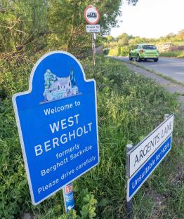 Welcome to West Bergholt sign.