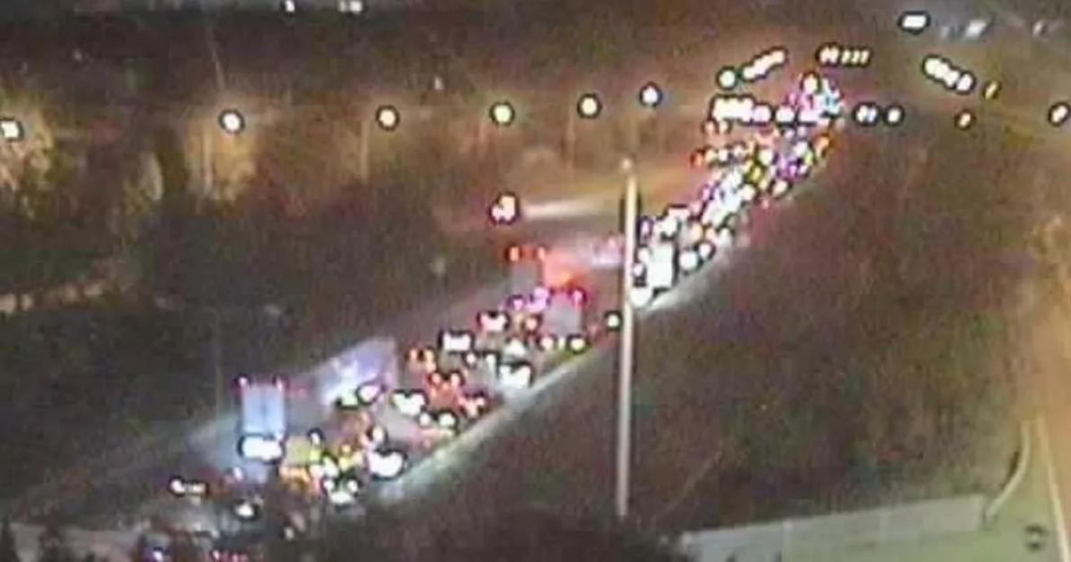M6 motorway closed in both directions due to a police incident.