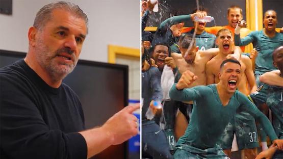 ‘I’d dive head first through a brick wall for him’ – Ange Postecoglou’s rallying speech reduces Tottenham fans to tears