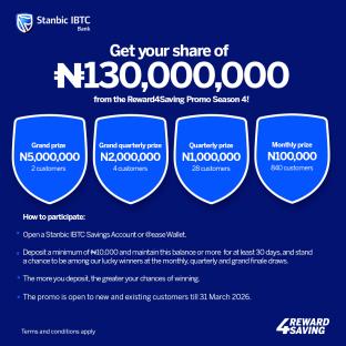 Reward4Saving Promo 4.0: Stand A Chance to be One of Stanbic IBTC Bank&#8217;s Latest Winners 2