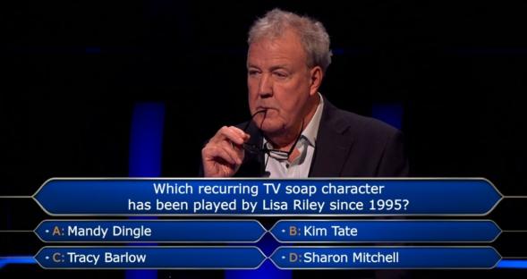 Millionaire player forced to make a guess after using lifeline on ‘easy’ £2k soap question – would you’ve got it right?