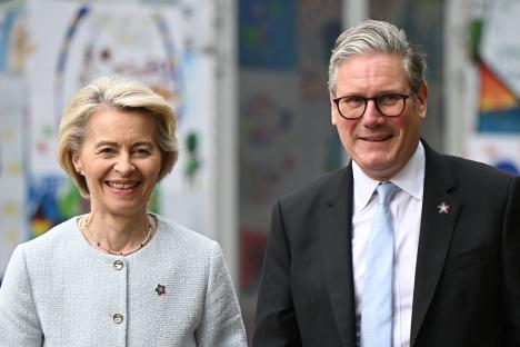 Keir Starmer and Ursula von der Leyen at a summit.