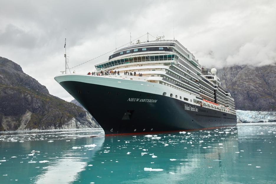 Cruise ship Nieuw Amsterdam in Alaska.