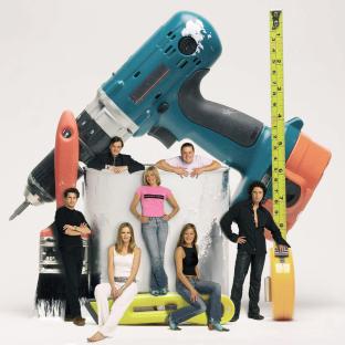 Promotional photo of the Changing Rooms TV show team.