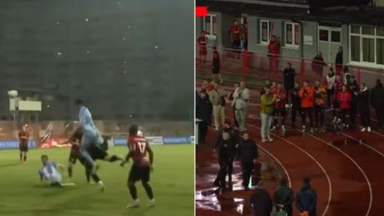 Footie clash abandoned as club refuse to play after referee awards ‘worst penalty ever’ then ‘refuses to use VAR’
