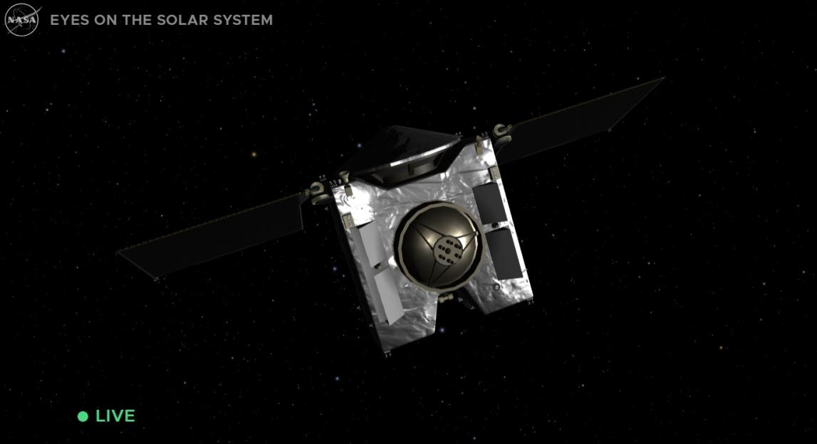 Illustration of a spacecraft in space.
