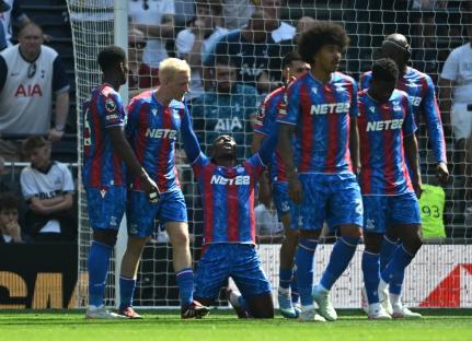 Crystal Palace player celebrating a goal.