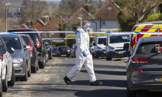 Crime scene investigator in Hollingbury, Brighton.