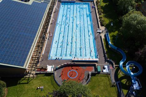Historic lido with Olympic-sized swimming pool and waterslide reopens after £130,000 upgrade