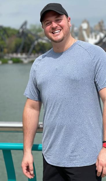 Chase Skylar DeMayo, a man who says he met Jesus after flatlining, smiles at the camera.