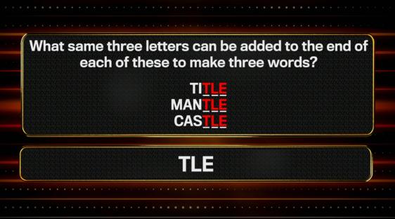 Word puzzle: What three letters complete 