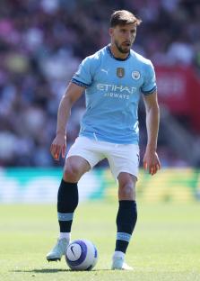 Ruben Dias of Manchester City during a soccer match.