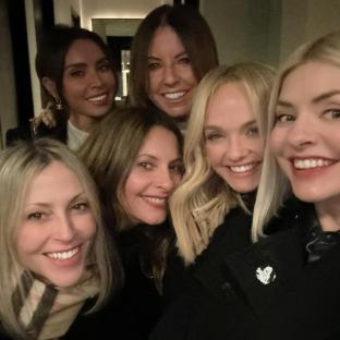 Group selfie of five women.