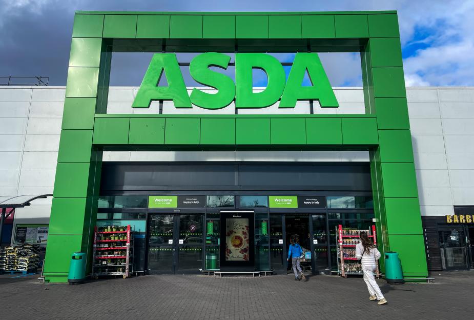Exterior of an Asda supermarket in Bristol, UK.