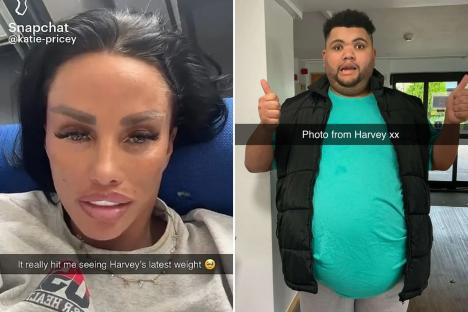 Heartbroken Katie Price reveals Harvey is nearly 30 STONE and his life is at risk as she gives worrying health update