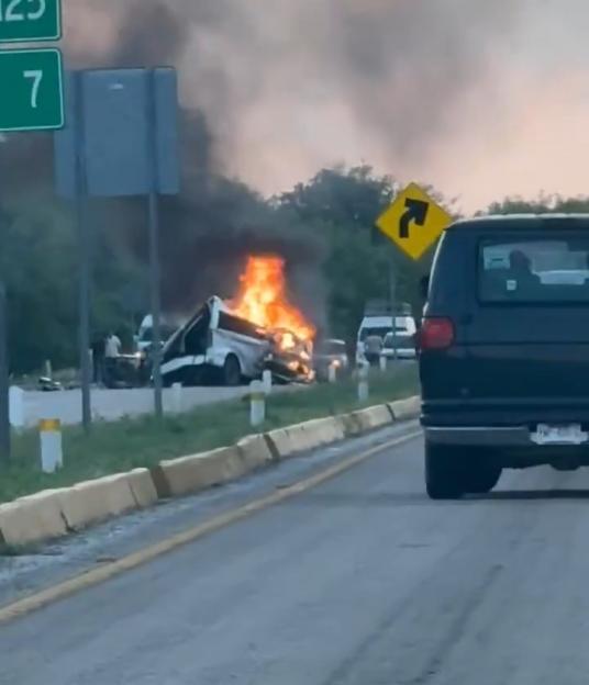 At least 15 killed in horror fireball crash after truck packed with workers smashes into taxi on Mexico motorway