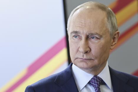 Vladimir Putin at the Victory Museum in Moscow.