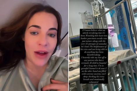 Stephanie Davis shares health update after her son was rushed to hospital