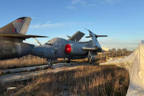 Look inside incredible UK plane graveyard where war-ready fighter jets are left to ROT including 1950s Hawker Hunter