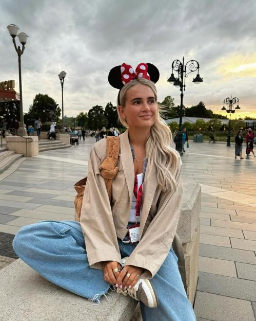Molly Mae wearing Minnie Mouse ears at Disneyland for her 26th birthday.