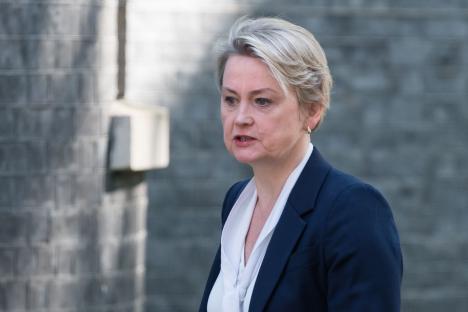 Yvette Cooper, Secretary of State for the Home Department, at a Cabinet meeting.
