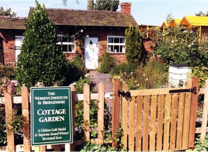 Recreated cottage garden at Bridgemere Garden Centre.