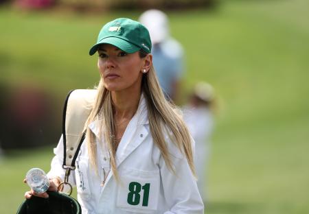 Erica Stoll, wife of Rory McIlroy, at the Masters Tournament.