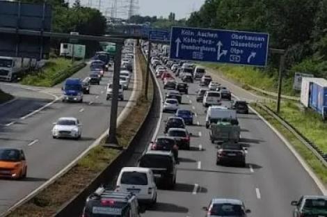 Airport bus full of tourists ploughs into stationary traffic injuring 21 in Germany as traveller fights for their life