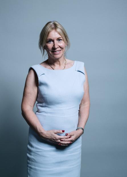 Portrait of Nadine Dorries.