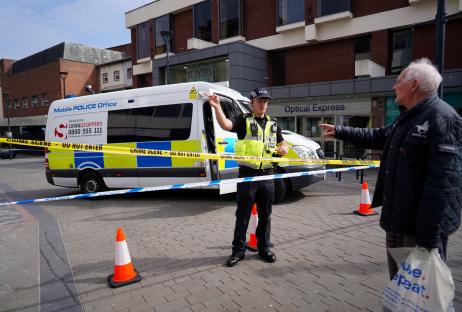 Police officer at a crime scene.