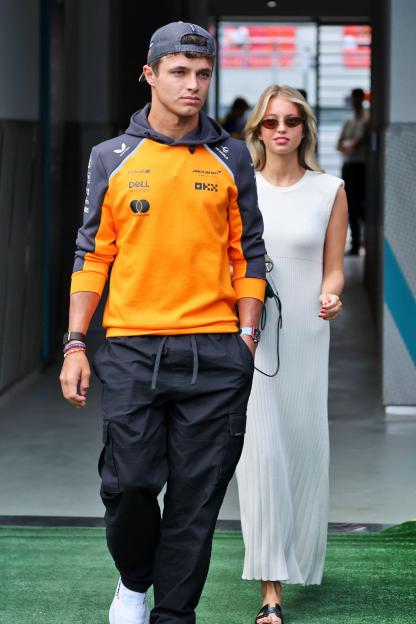 Lando Norris and Margarida Corceiro at the Hungarian Grand Prix.