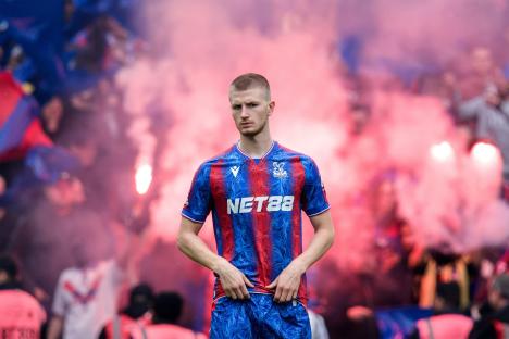 Adam Wharton of Crystal Palace during an FA Cup semi-final game.