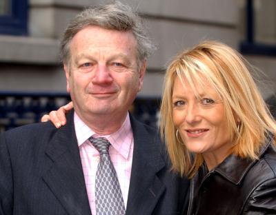 TV presenter Gaby Roslin with her father, a recovered bowel cancer patient.