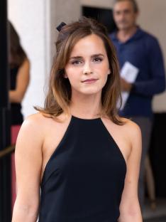 Emma Watson at Milan Fashion Week.