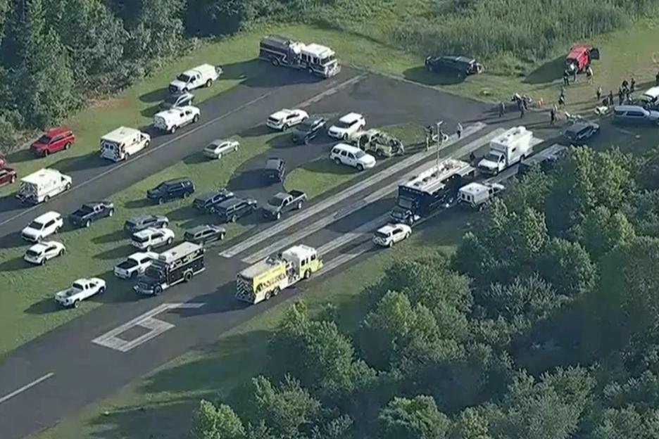 At least 14 injured after skydiving plane crashes in ‘mass casualty incident’ & victims left ‘covered in jet fuel’